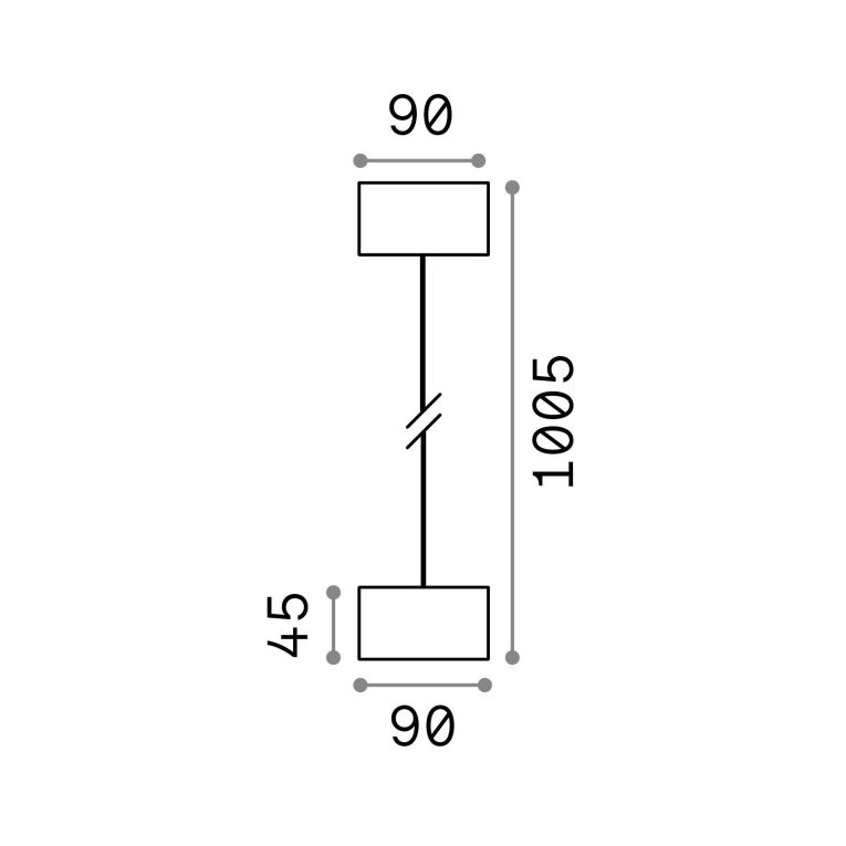 Ideal-Lux - Lampada outdoor CLIO MSP1 ANTRACITE, 9 x 9 x h30 cm, Antracite