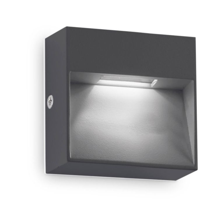 Ideal-Lux - Lampada outdoor DEDRA AP BIG ANTRACITE, 10 x 10 x h3 cm, Antracite