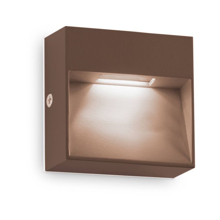 Ideal-Lux - Lampada outdoor DEDRA AP BIG COFFEE, 10 x 10 x h3 cm, Marrone