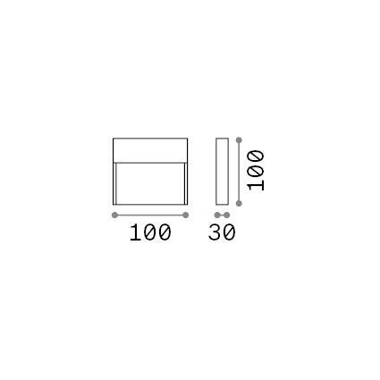 Ideal-Lux - Lampada outdoor DEDRA AP BIG COFFEE, 10 x 10 x h3 cm, Marrone