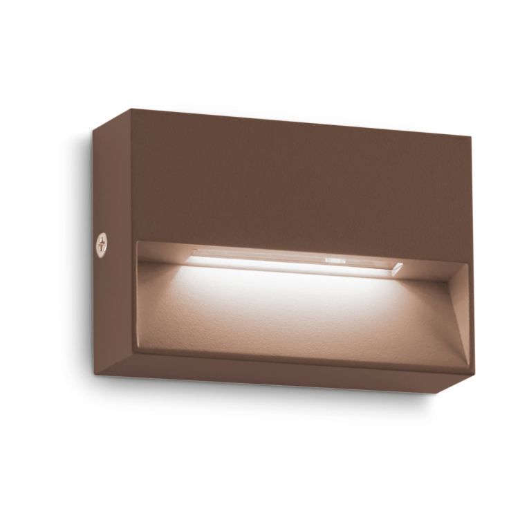 Ideal-Lux - Lampada outdoor DEDRA AP SMALL COFFEE, 10 x 7 x h3 cm, Marrone