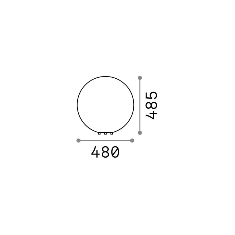 Ideal-Lux - Lampada outdoor DORIS PT1 D48, 48 x 48 x h49 cm, Bianco