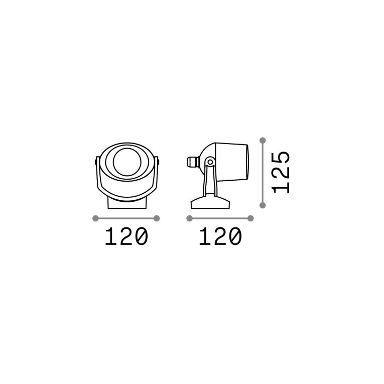 Ideal-Lux - Lampada outdoor ELIO AP1 NERO, Made in Italy, 12 x 13 x h12 cm, Nero