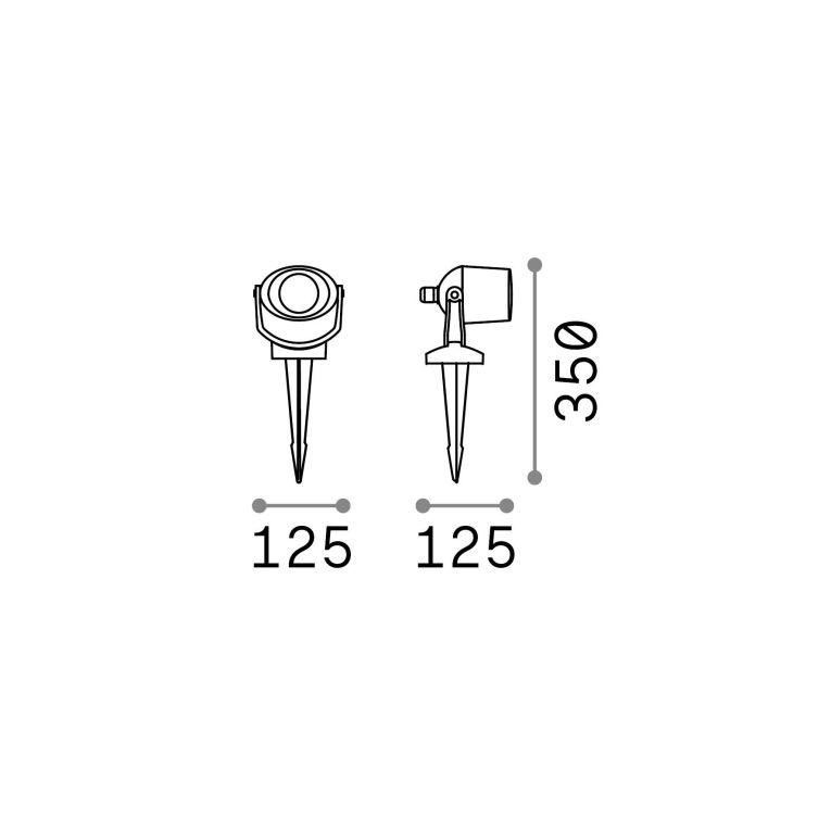 Ideal-Lux - Lampada outdoor ELIO PR1 BIANCO, Made in Italy, 13 x 13 x h35 cm, Bianco