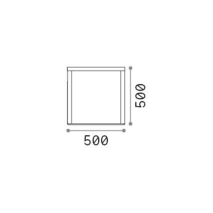 Ideal-Lux - Lampada outdoor IPOTESI PT H50 NERO, 50 x 50 x h50 cm, Nero