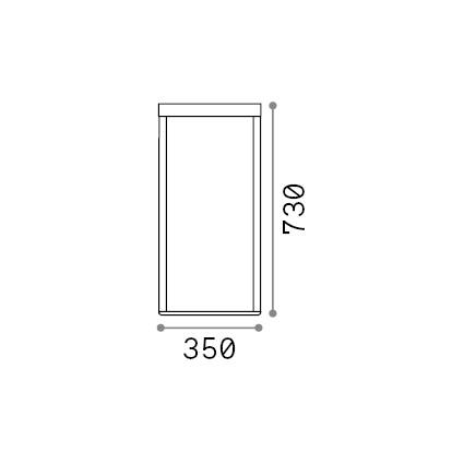 Ideal-Lux - Lampada outdoor IPOTESI PT H73 NERO, 35 x 35 x h73 cm, Bianco