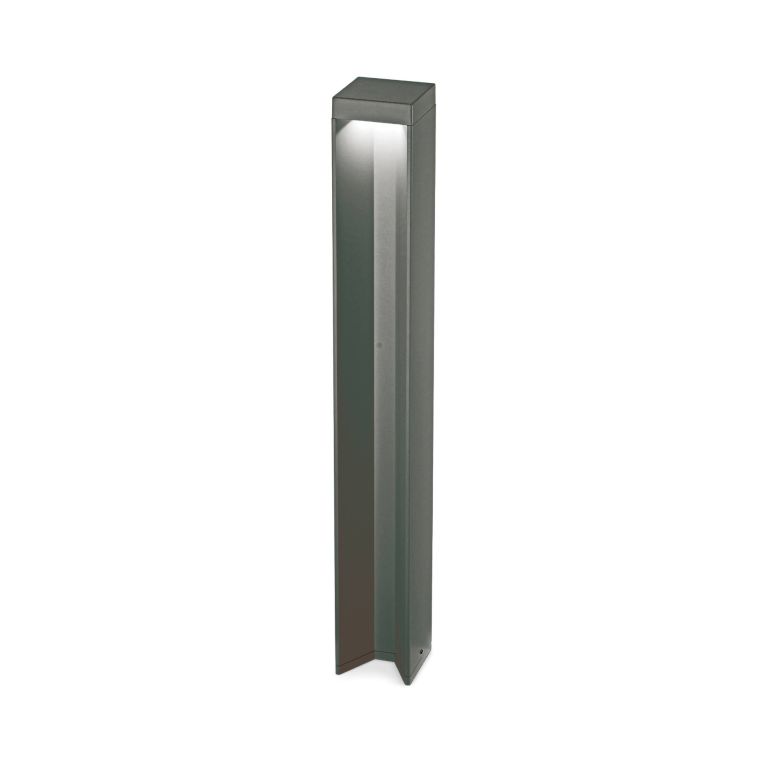 Ideal-Lux - Lampada outdoor KURT PT ANTRACITE 3000K, 9 x 9 x h65 cm, Antracite