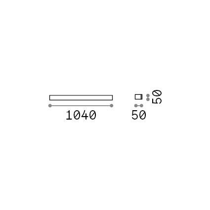 Ideal-Lux - Lampada outdoor LINEA AP D104 ANTRACITE, 104 x 5 x h5 cm, Antracite