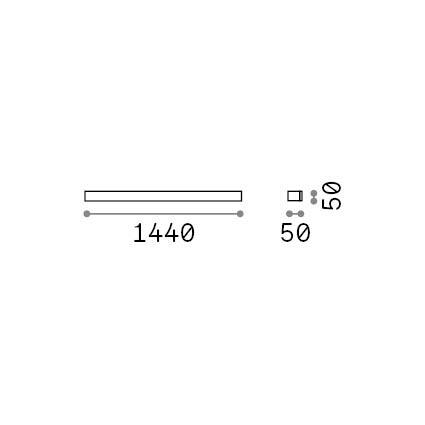 Ideal-Lux - Lampada outdoor LINEA AP D144 COFFEE, 144 x 5 x h5 cm, Marrone