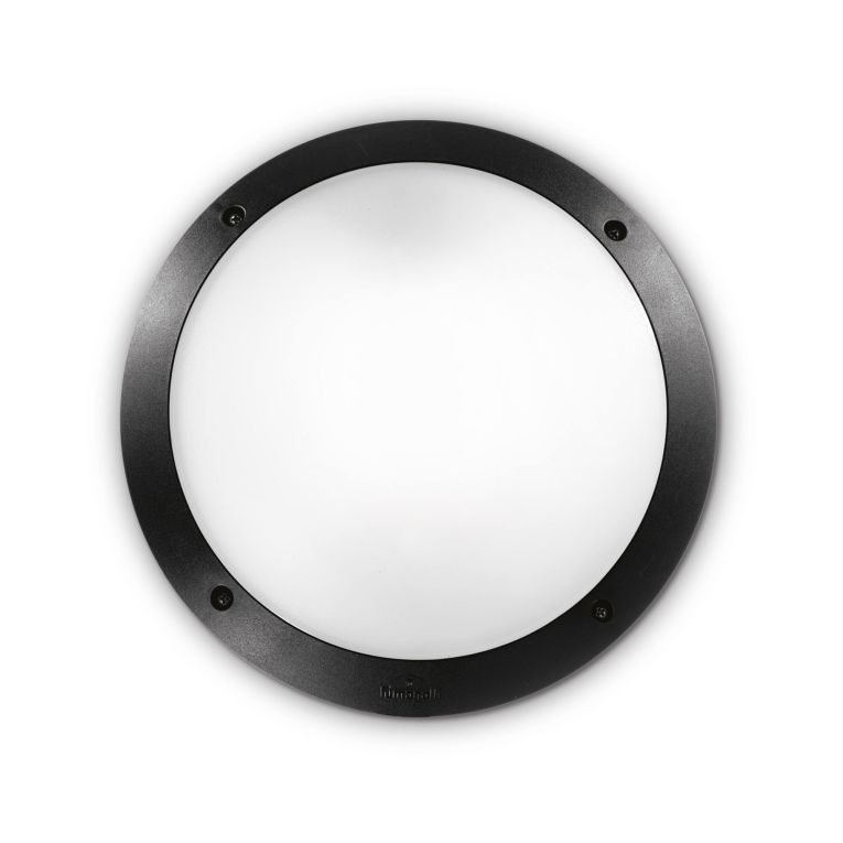 Ideal-Lux - Lampada outdoor POLAR-1 AP1 NERO, Made in Italy, 30 x 30 x h9 cm, Nero