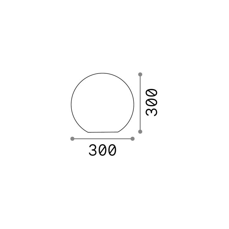 Ideal-Lux - Lampada outdoor SOLE PT1 D30, 30 x 30 x h30 cm, Bianco