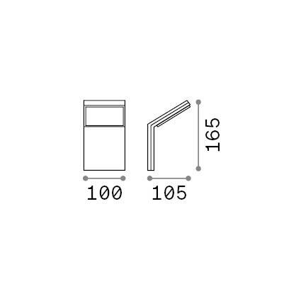 Ideal-Lux - Lampada outdoor STYLE AP COFFEE 4000K, 10 x 16 x h10 cm, Marrone