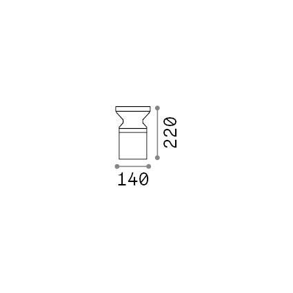 Ideal-Lux - Lampada outdoor TORRE PT1 H22 COFFEE, 14 x 14 x h22 cm, Marrone