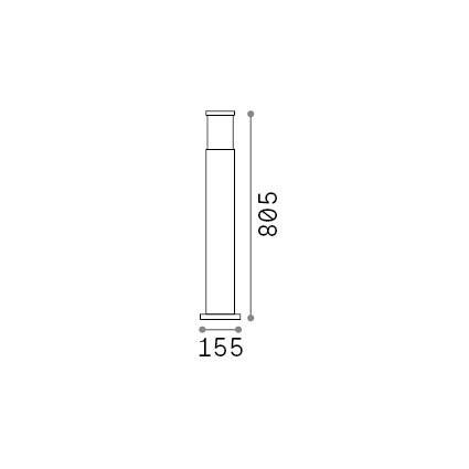 Ideal-Lux - Lampada outdoor TORRE PT1 H80 BIANCO, 18 x 18 x h80 cm, Bianco