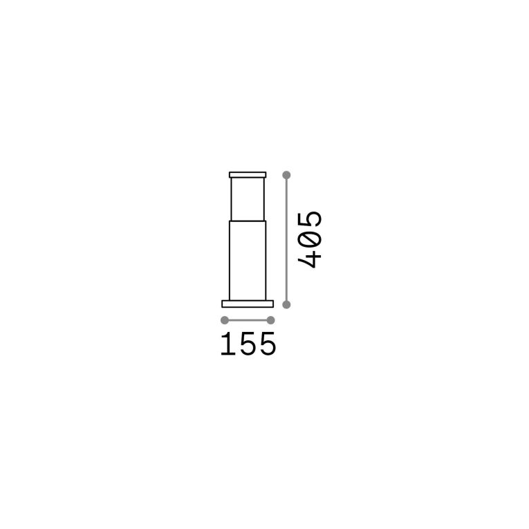 Ideal-Lux - Lampada outdoor TRONCO PT1 H40 BIANCO, 16 x 16 x h41 cm, Bianco