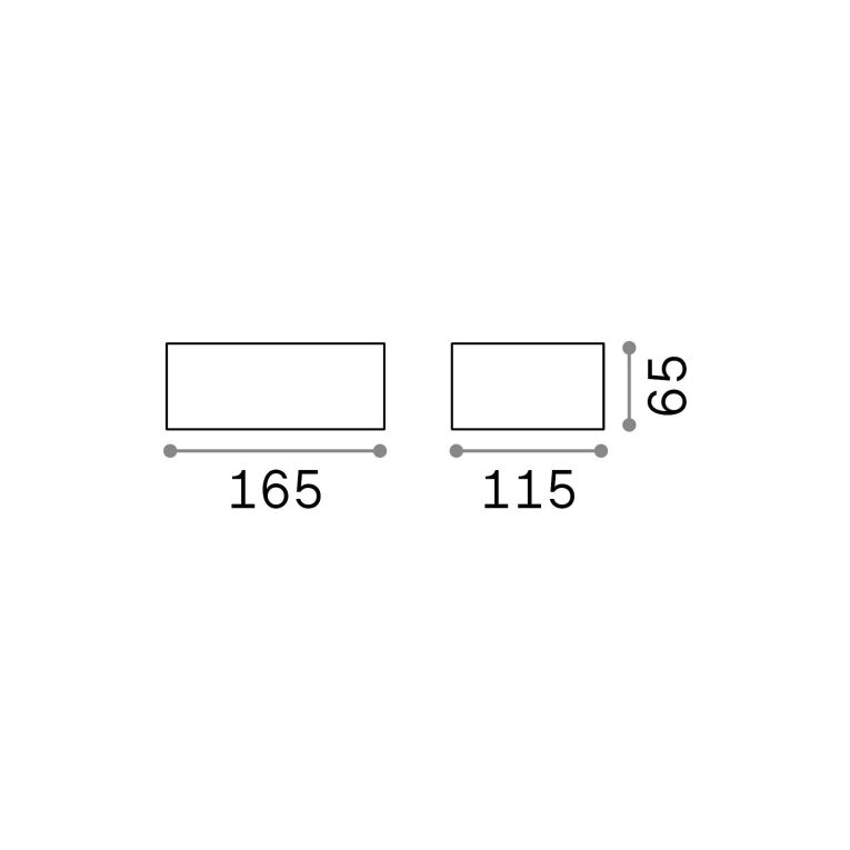 Ideal-Lux - Lampada outdoor TWIN AP1 NERO, 17 x 7 x h12 cm, Nero