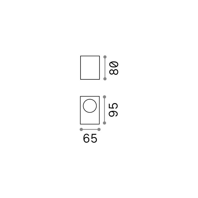 Ideal-Lux - Lampada outdoor UP AP1 COFFEE, 7 x 8 x h10 cm, Marrone