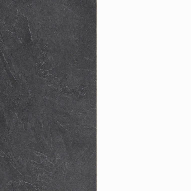 Isola cucina con piano lavoro ampio 160x90x90h cm bianca lucida e ardesia - Abern