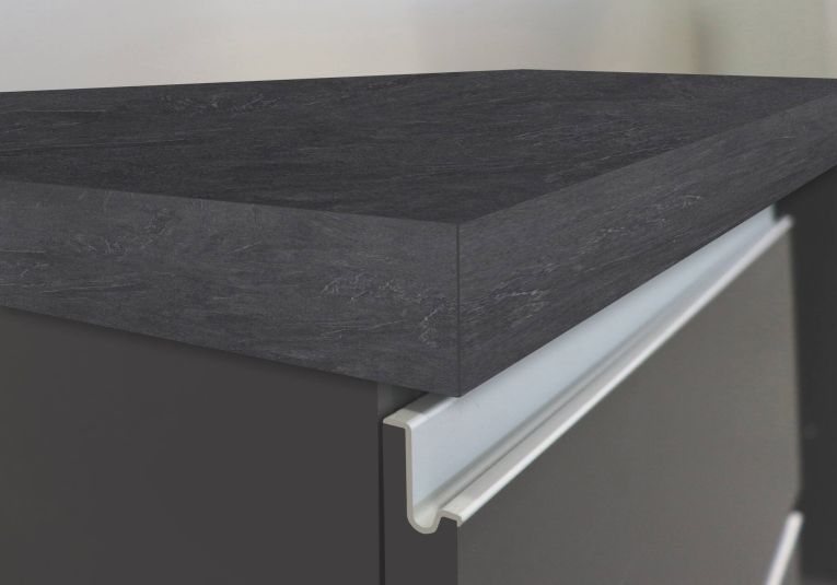 Isola cucina economica 125x90x90h cm antracite e ardesia - Analiza