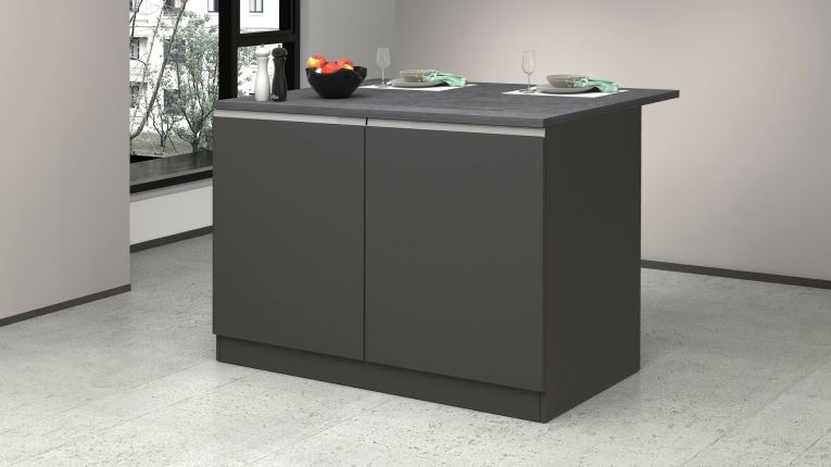 Isola cucina economica 125x90x90h cm antracite e ardesia - Analiza