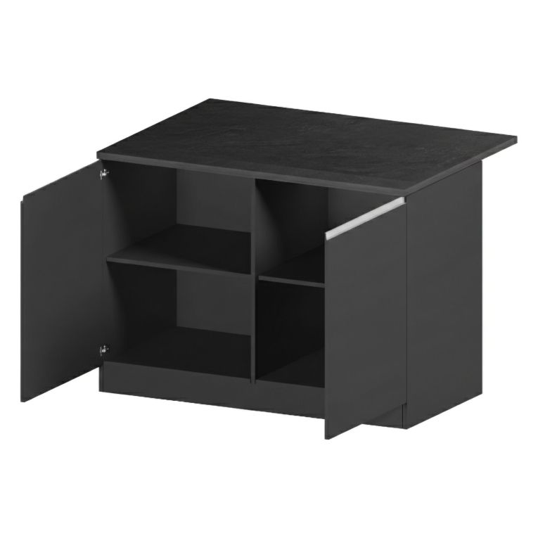 Isola cucina economica 125x90x90h cm antracite e ardesia - Analiza