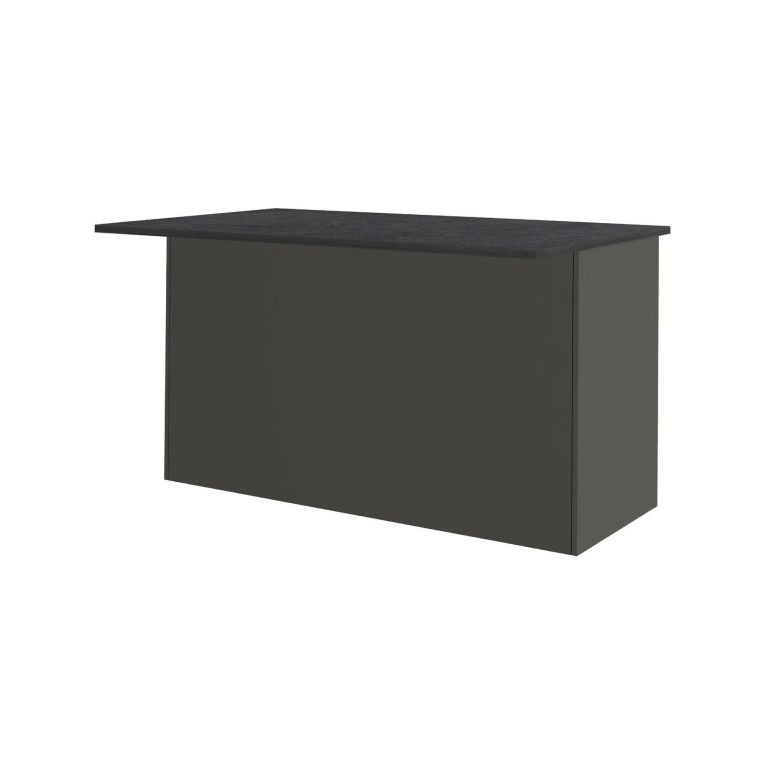 Isola cucina minimal con ante 155x90x90h cm antracite e ardesia - Tartaro