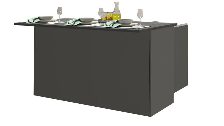Isola cucina minimal con ante 155x90x90h cm antracite e ardesia - Tartaro