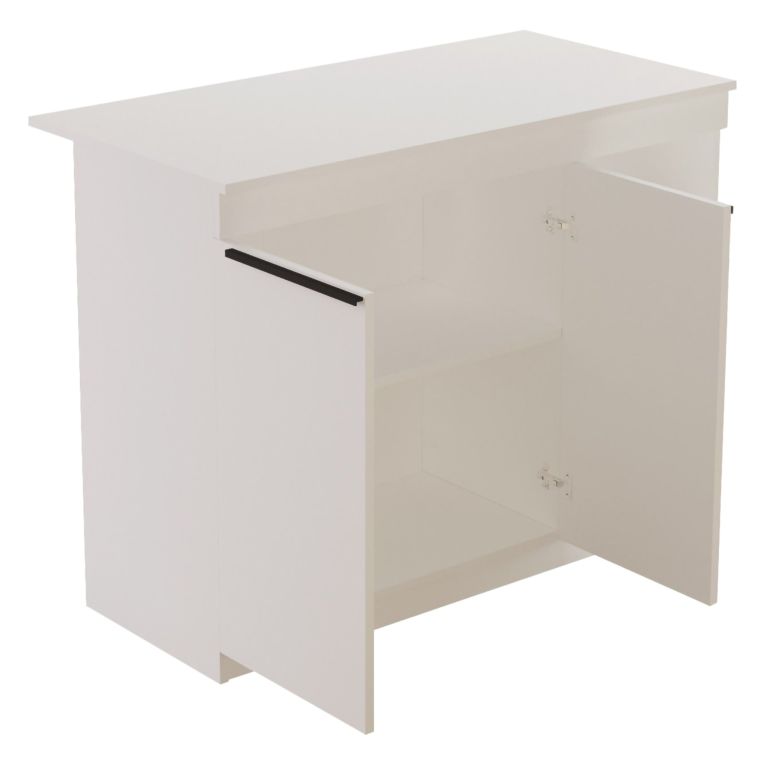 Isola da Cucina Bianco 2 Ripiani 2 Ante 120x60x88h cm, 4 Vani - Corsico