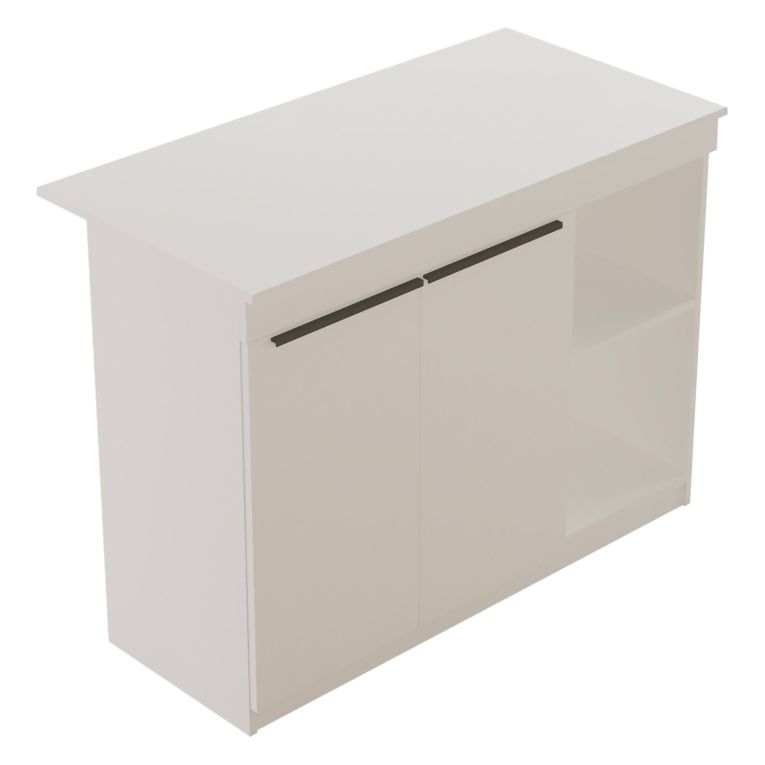 Isola da Cucina Bianco 2 Ripiani 2 Ante 120x60x88h cm, 4 Vani - Corsico
