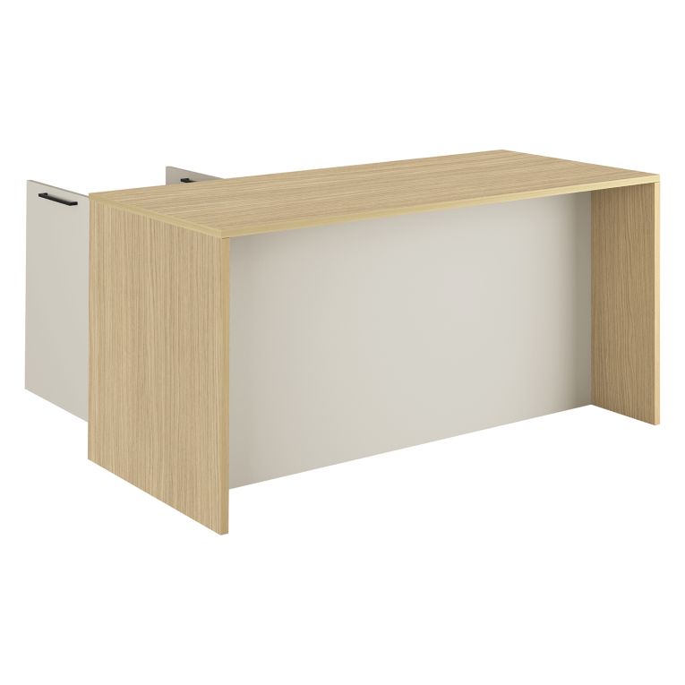 Isola da Cucina Marrone Rovere Beige Cashmere 2 Ripiani 4 Vani 170x80x90h cm, 3 Ante Made in Italy - Mapalesi