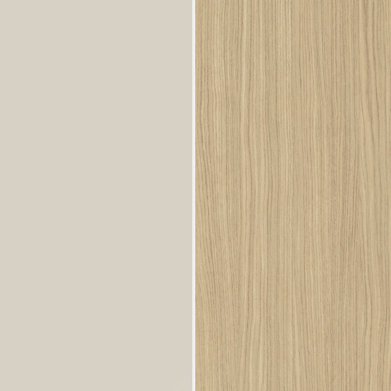 Isola da Cucina Marrone Rovere Beige Cashmere 2 Ripiani 4 Vani 225x80x90h cm, 4 Ante Made in Italy - Mapana