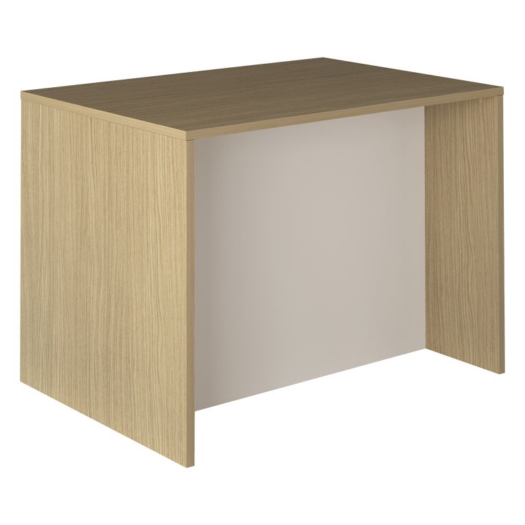 Isola da Cucina Marrone Rovere Beige Cashmere un Ripiano 2 Vani 115x80x90h cm, 2 Ante Made in Italy - Manotere