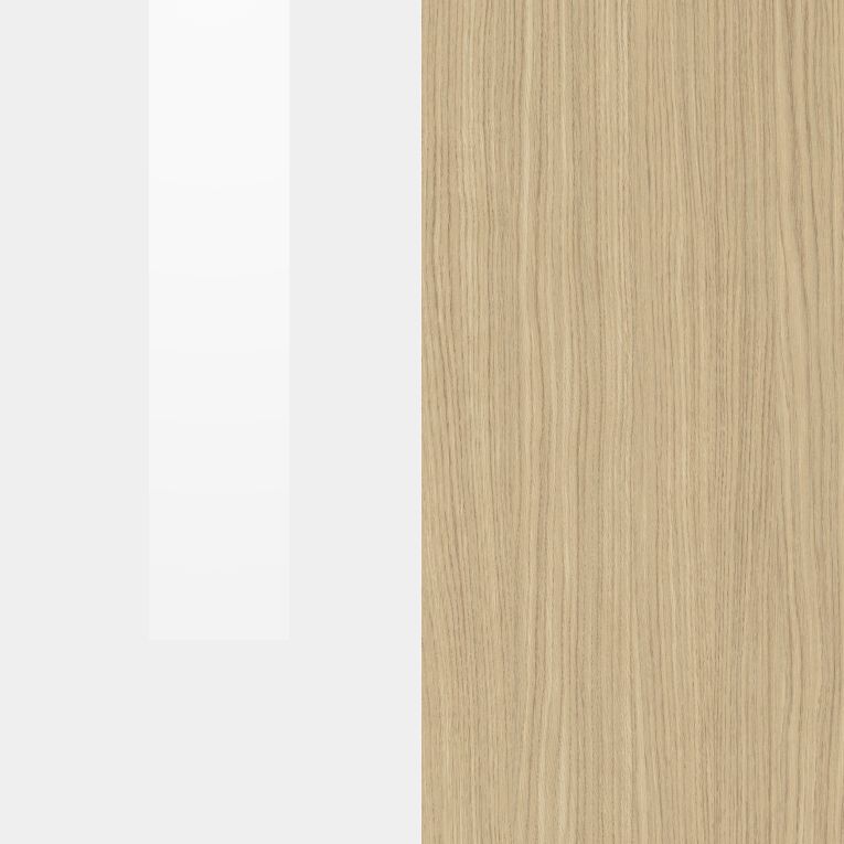 Isola da Cucina Marrone Rovere Bianco Lucido 2 Ripiani 4 Vani 170x80x90h cm, 3 Ante Made in Italy - Mapalesi