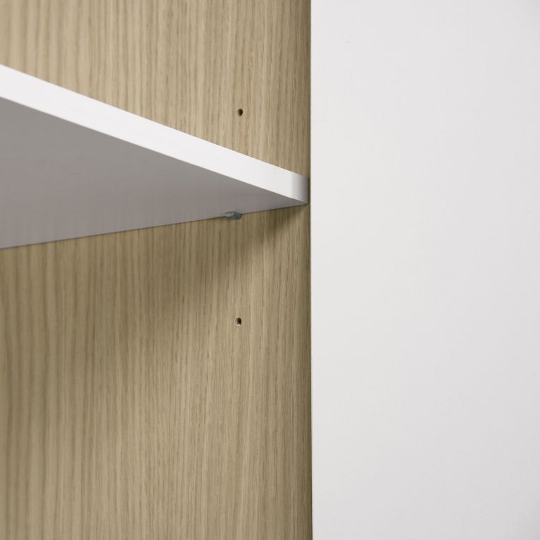 Isola da Cucina Marrone Rovere Bianco Lucido 2 Ripiani 4 Vani 170x80x90h cm, 3 Ante Made in Italy - Mapalesi