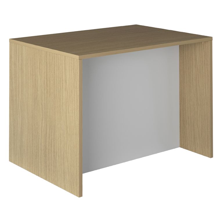 Isola da Cucina Marrone Rovere Bianco Lucido un Ripiano 2 Vani 115x80x90h cm, 2 Ante Made in Italy - Manotere
