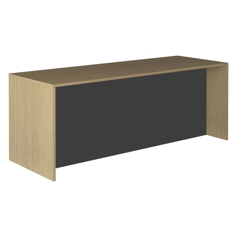 Isola da Cucina Marrone Rovere Nero Antracite 2 Ripiani 4 Vani 225x80x90h cm, 4 Ante Made in Italy - Mapana