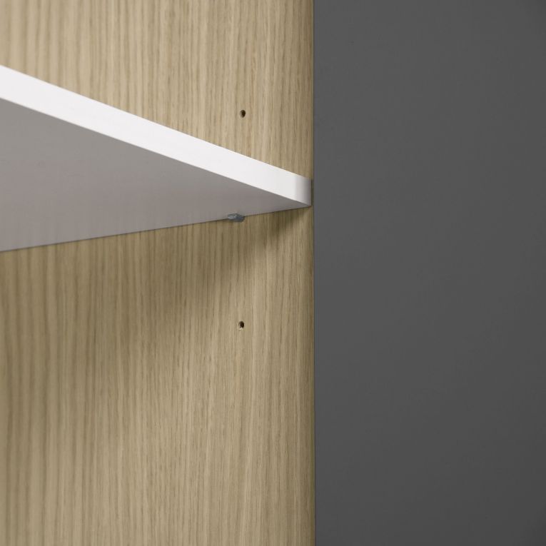 Isola da Cucina Marrone Rovere Nero Antracite un Ripiano 2 Vani 115x80x90h cm, 2 Ante Made in Italy - Manotere