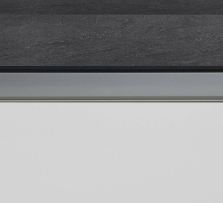 Isola per cucina moderna 155x90x90h cm bianca lucida e ardesia - Tartaro