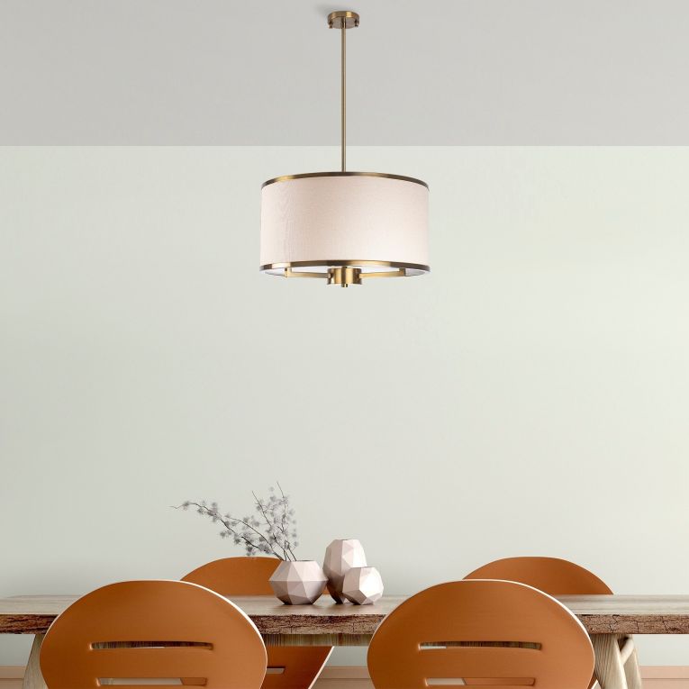 Lampada a Sospensione Bianco oro 942flg1371 Colore Struttura oro - Rovegno