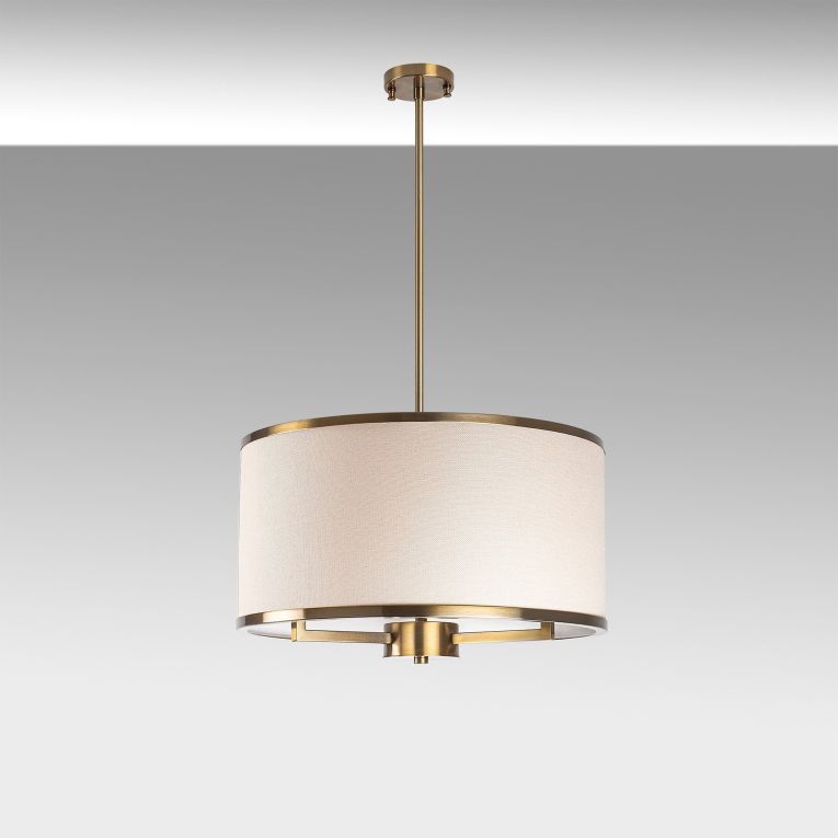 Lampada a Sospensione Bianco oro 942flg1371 Colore Struttura oro - Rovegno