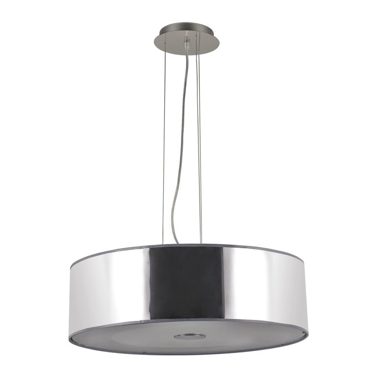 Lampada a sospensione, Lampadario, Luminare sospeso, Lampada a pendente, Made in Italy, 60x60h110 cm, Cromo