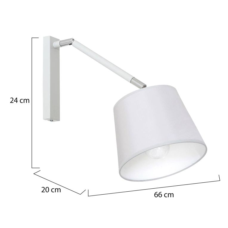 Lampada da Parete Bianco Materiale Aplique in Metallo, - Grosio