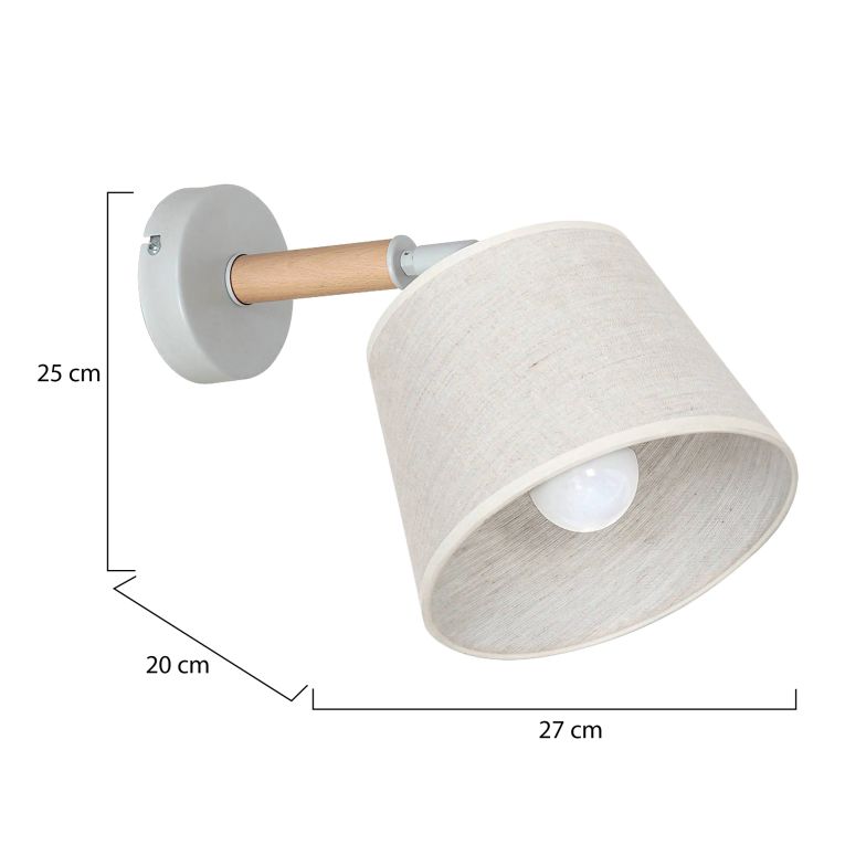 Lampada da Parete Bianco Materiale Aplique in Metallo, - Vigone