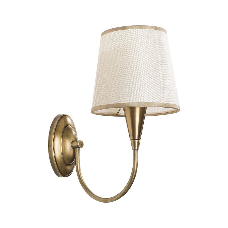 Lampada da Parete Bianco oro Attacco e 27 max 40 w Indoor, Colore Struttura oro - Lucoli