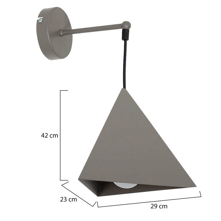 Lampada da Parete Grigio Materiale Aplique in Metallo, - Sezze
