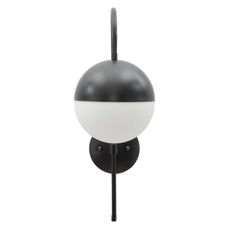 Lampada da Parete Nero Bianco Necessaria 1 Lampadina Attacco e14, Indoor - Haines