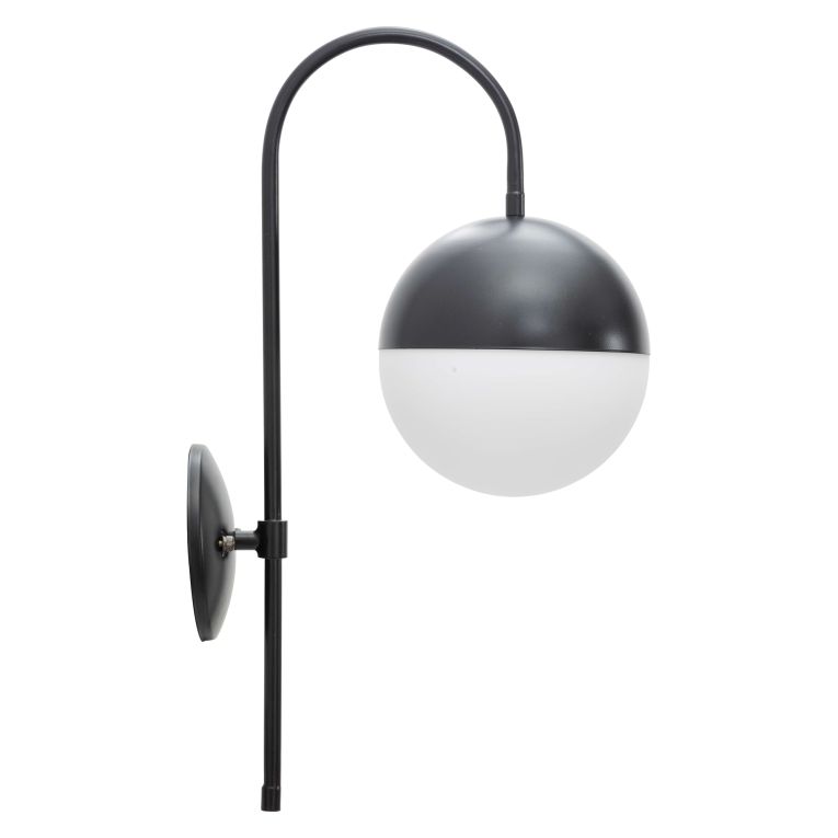 Lampada da Parete Nero Bianco Necessaria 1 Lampadina Attacco e14, Indoor - Haines