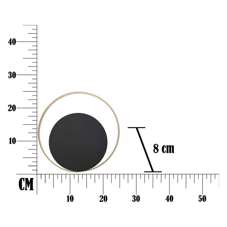 Lampada da Parete Nero oro Necessaria 1 Lampadina Attacco e14, Indoor - Coyhai