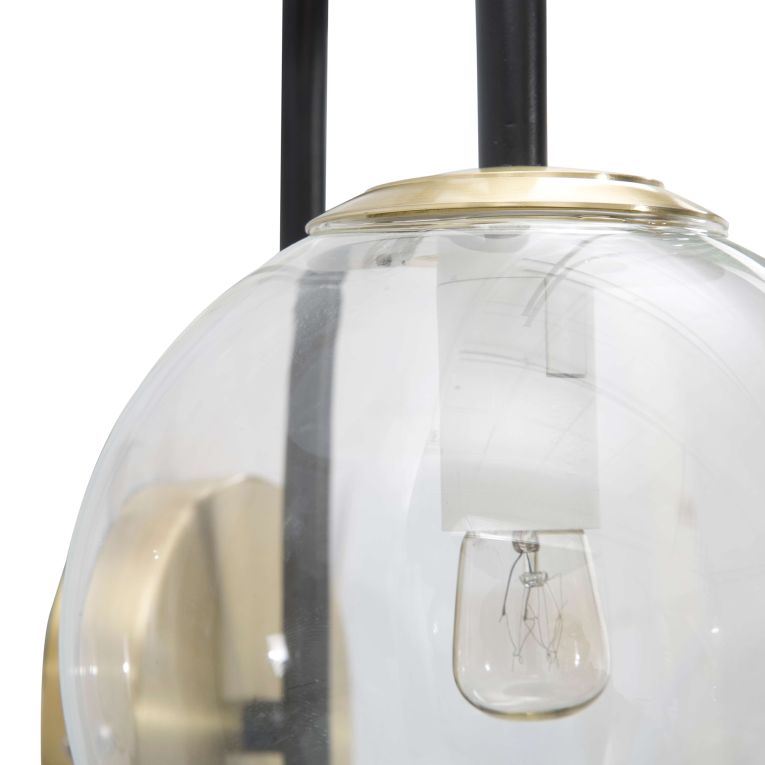 Lampada da Parete Nero oro Necessarie 2 Lampadine Attacco e14, Indoor - Buzios