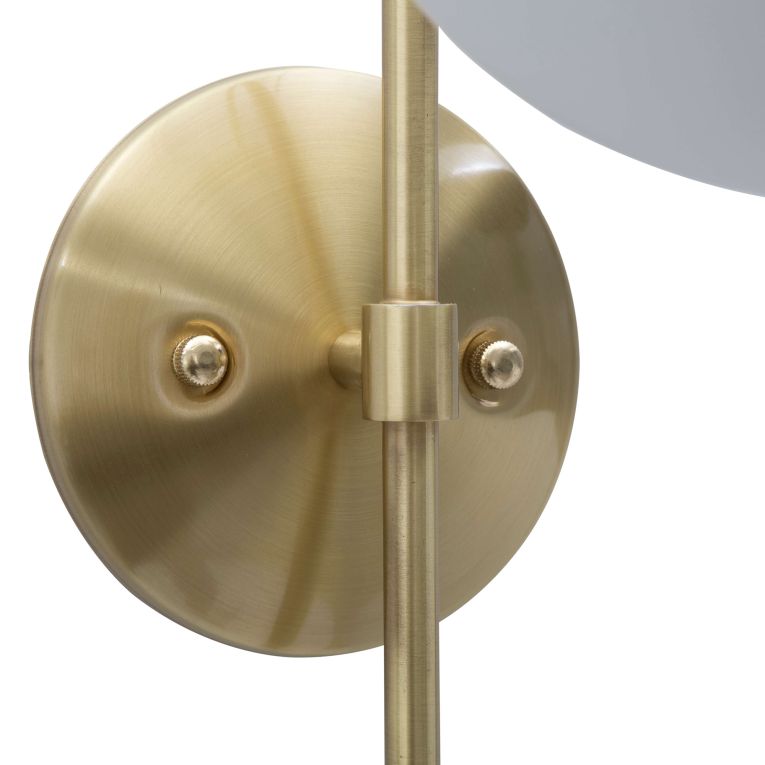 Lampada da Parete oro Bianco Necessaria 1 Lampadina Attacco e14, Indoor - Haines